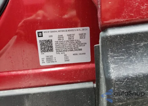 2021 Chevrolet Equinox Lt z USA, uszkodzony, nr VIN 3GNAXKEVXML341566